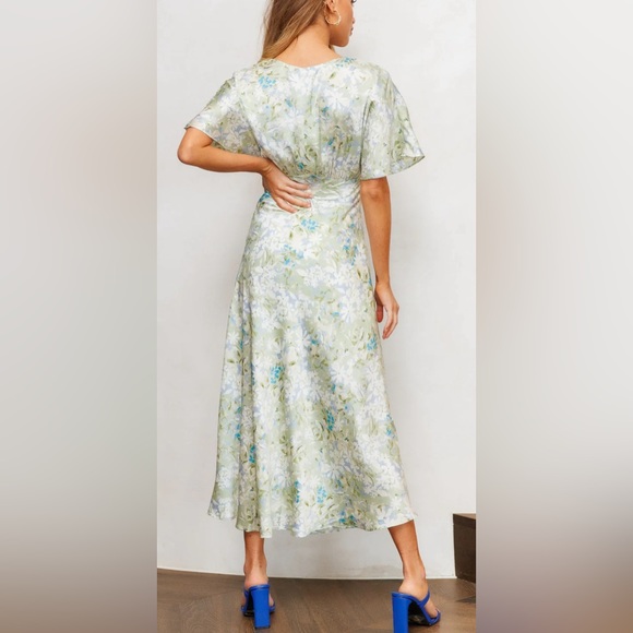 Hello Molly MUCH BETTER MIDI DRESS GREEN,Size S - Picture 3 of 4